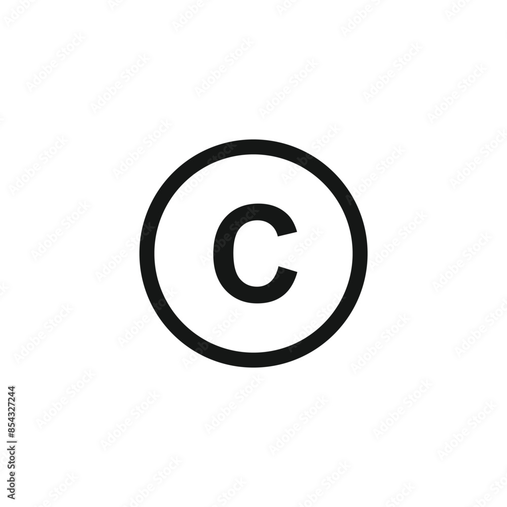 Copyright icon vector. EPS 10 editable vector Copyright icon vector. EPS 10 editable vector