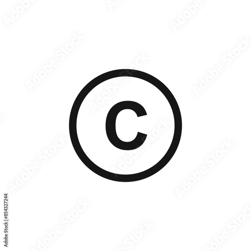 Copyright icon vector. EPS 10 editable vector