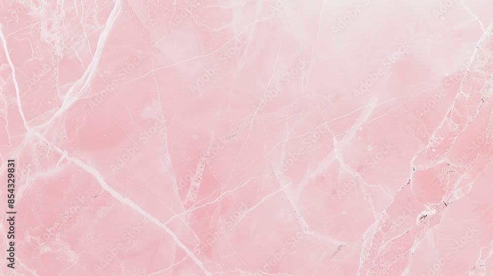 Fototapeta premium Pink marble surface, subtle veins, high-angle view, elegant and smooth texture