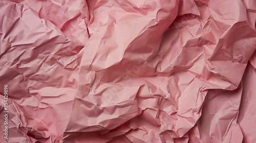 Wallpaper Mural Crinkled pink paper, uneven folds, close-up view, detailed and tactile  Torontodigital.ca