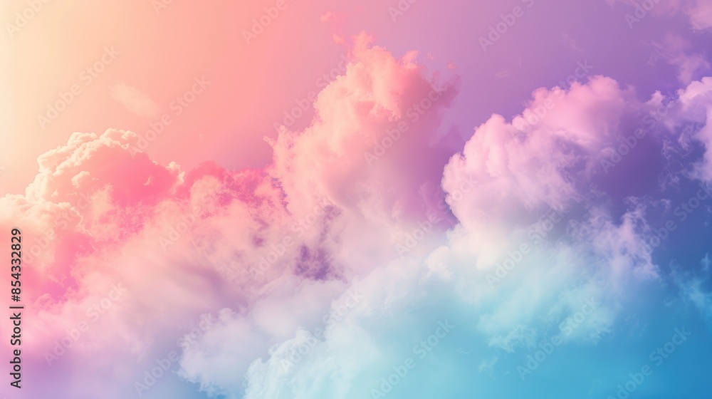 Pastel colorful gradient abstract soft cloud background