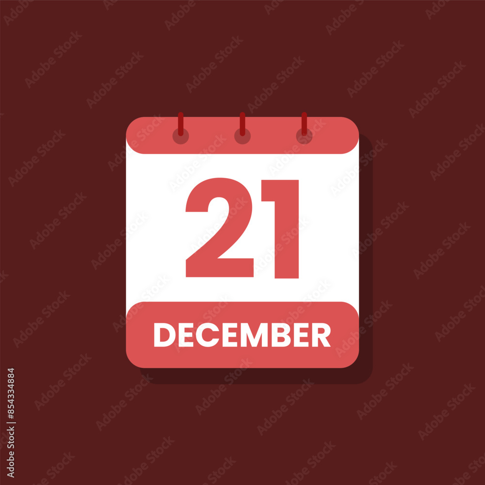 Calendar date month icon flat december vector Calendar date month icon flat december vector