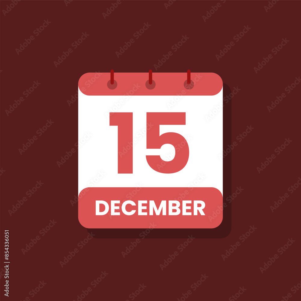 Calendar date month icon flat december vector Calendar date month icon flat december vector