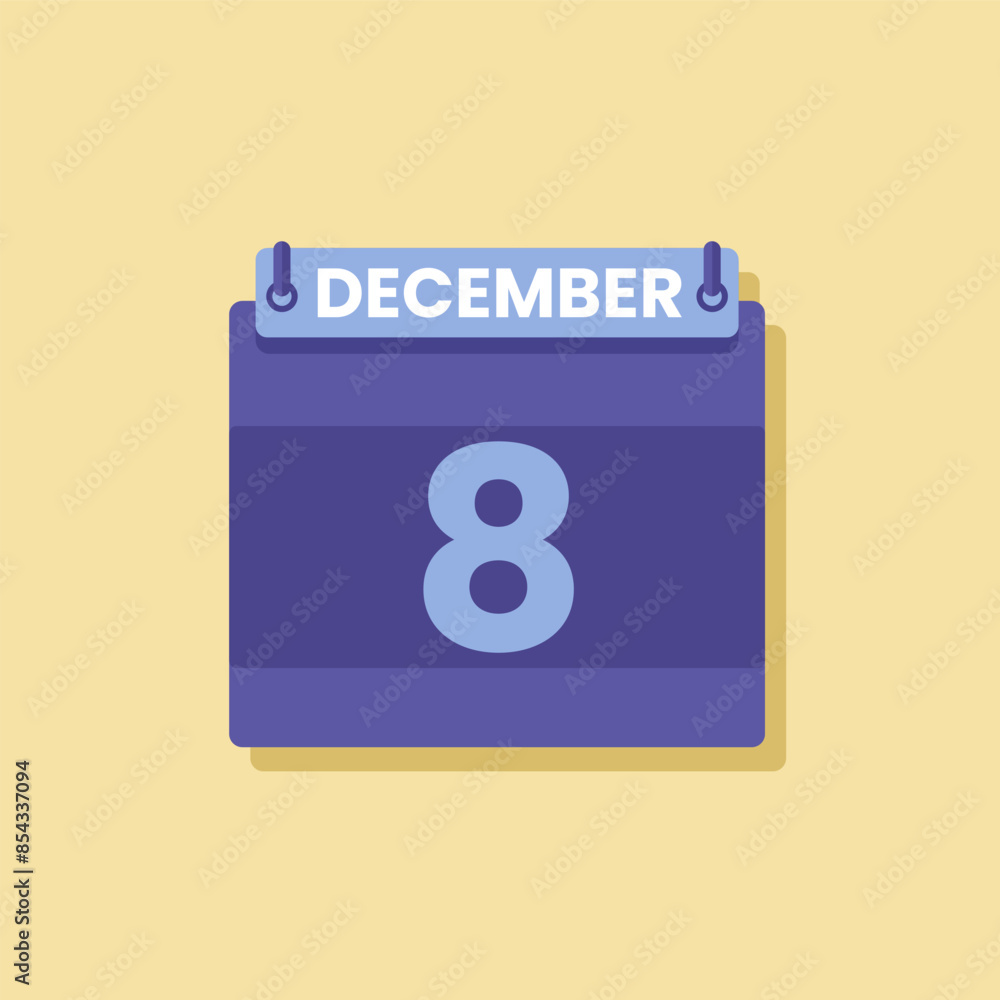 Calendar date month icon flat december vector Calendar date month icon flat december vector