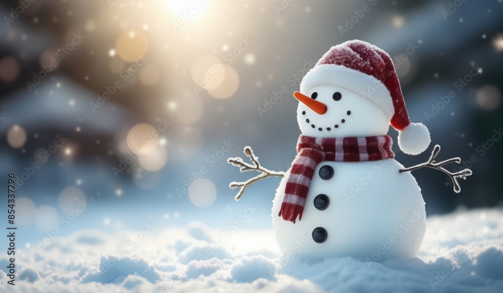 Fototapeta premium the best a snowman merry christmas