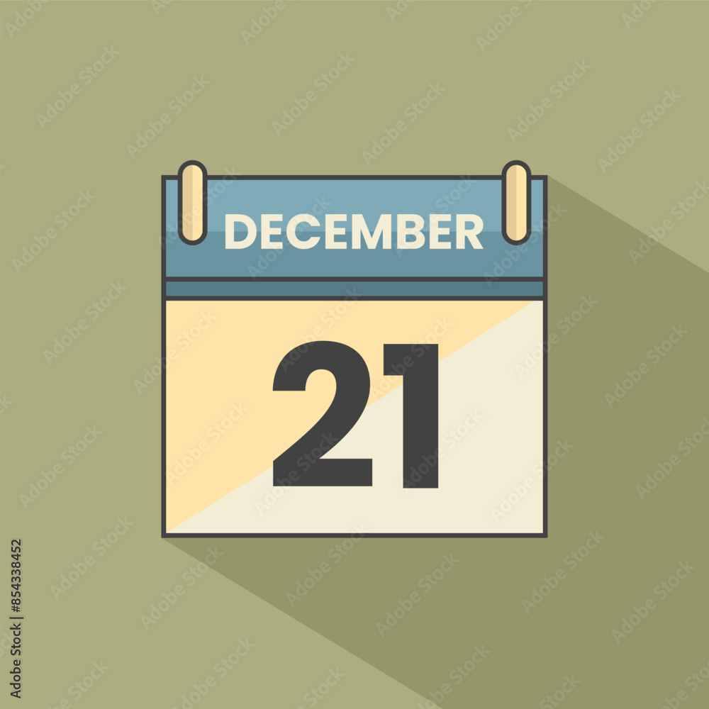 Calendar date month icon flat december vector Calendar date month icon flat december vector