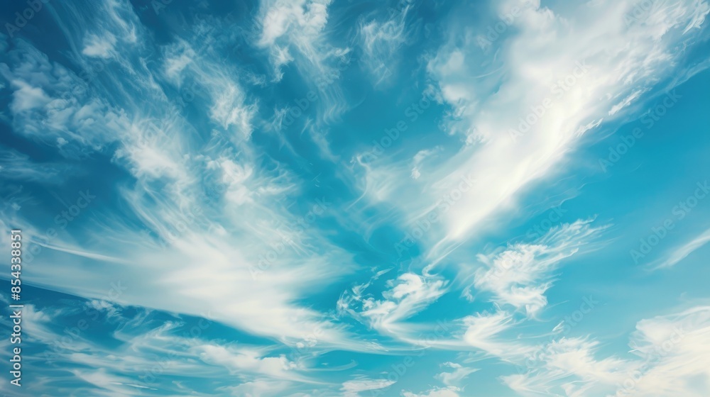 Blue sky with delicate white clouds Blue sky with delicate white clouds
