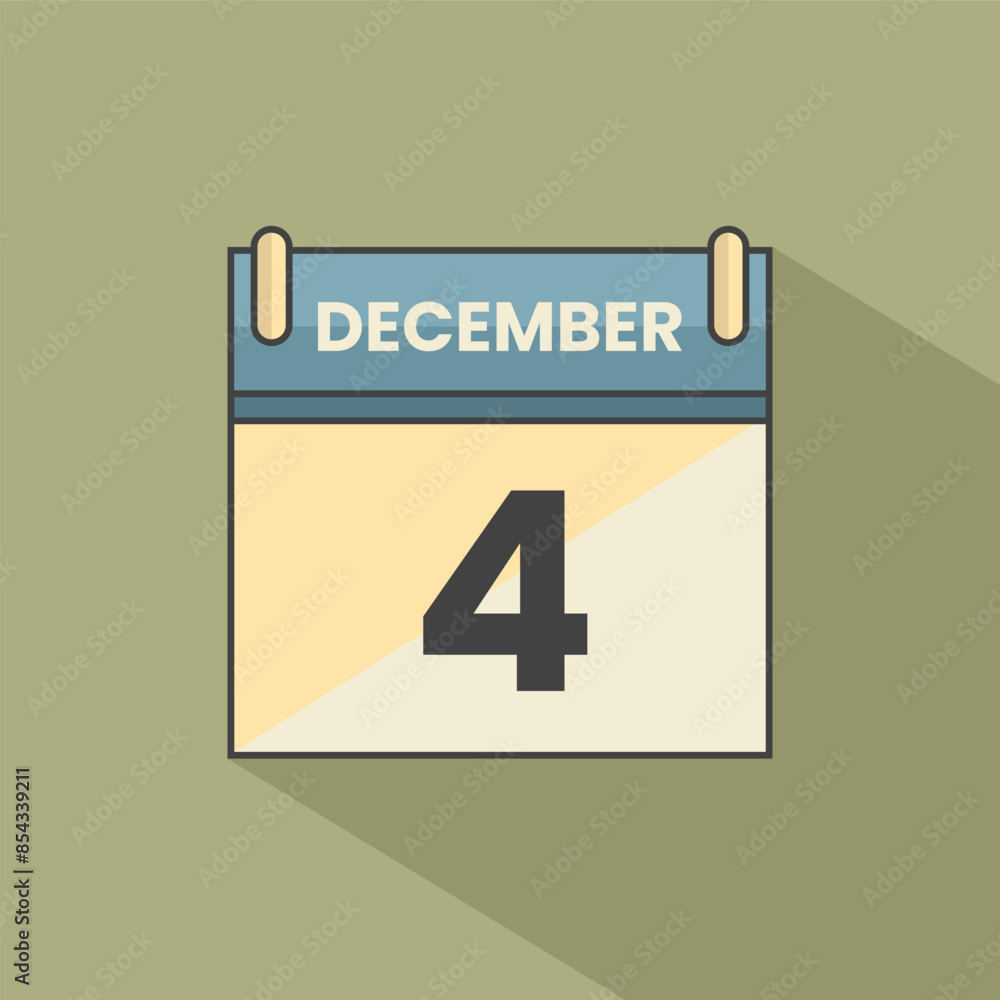 Calendar date month icon flat december vector Calendar date month icon flat december vector