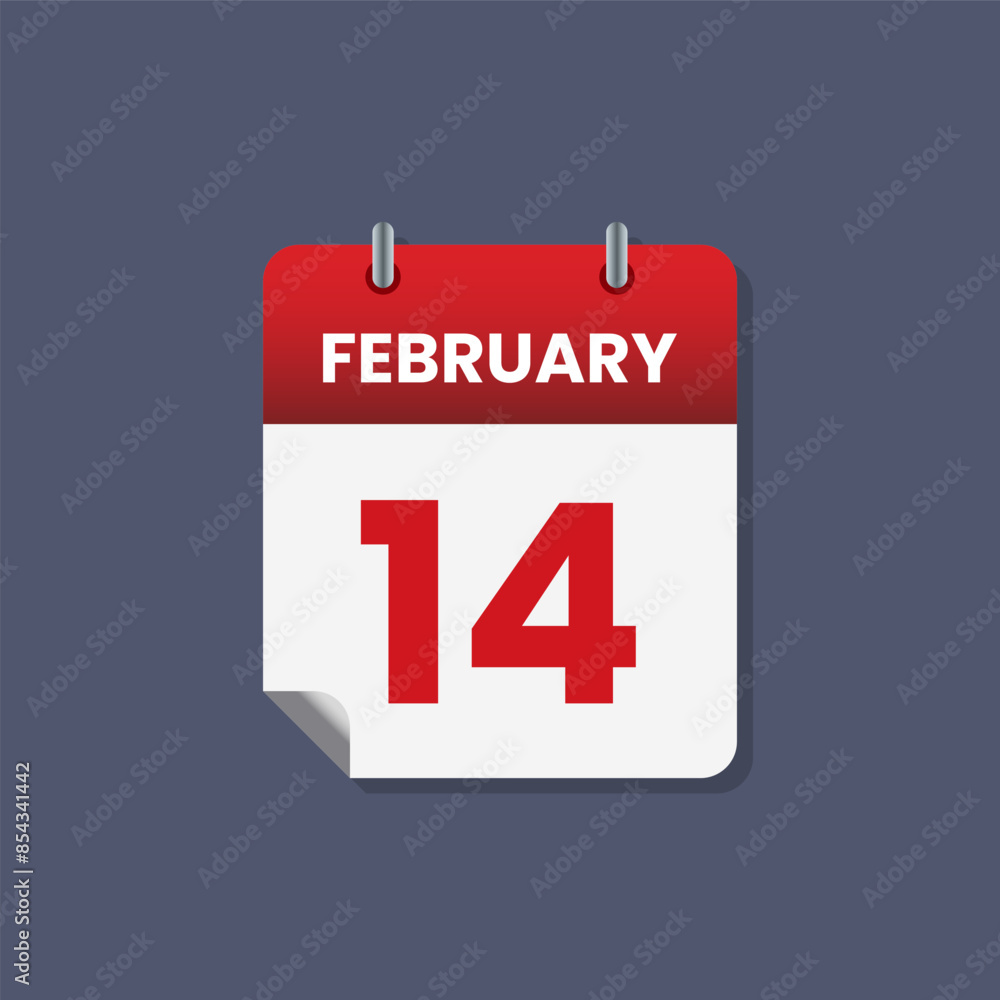 Calendar date month icon flat february vector Calendar date month icon flat february vector