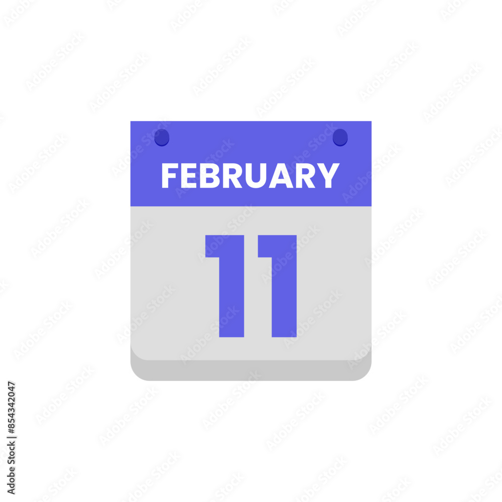 Calendar date month icon flat february vector Calendar date month icon flat february vector
