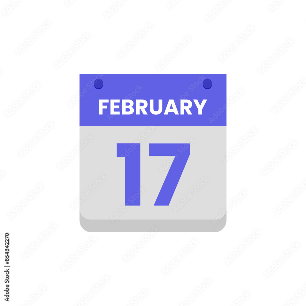 Calendar date month icon flat february vector Calendar date month icon flat february vector