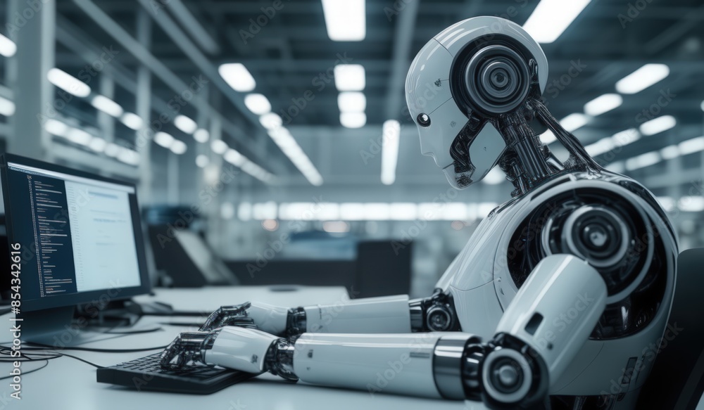 robots are working using computers robots are working using computers