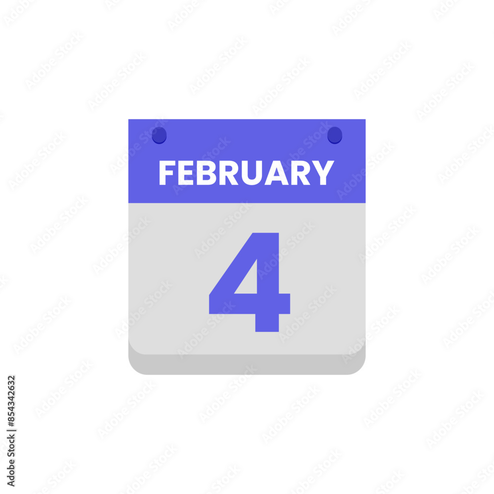 Calendar date month icon flat february vector Calendar date month icon flat february vector