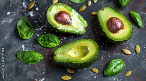 Avocados: High in healthy fats, vitamins, and fiber, which are beneficial for overall health photo