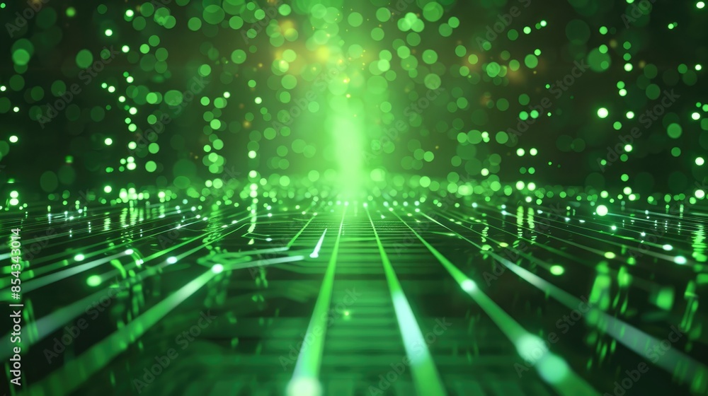 Background of futuristic green lights Background of futuristic green lights