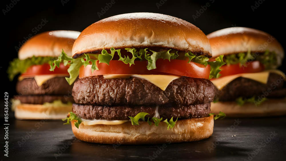 A Culinary Canvas A Medium Rare Burger Creation A Culinary Canvas A Medium Rare Burger Creation
