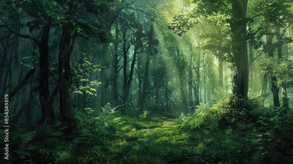 Naklejka premium A picture of a forest