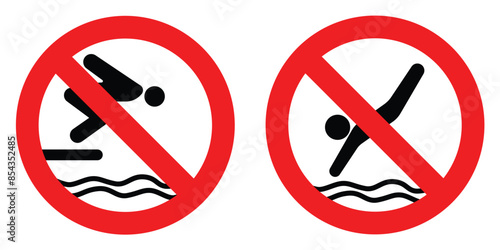 no diving sign no jumping sign swimming pool danger