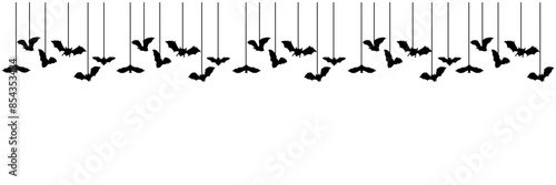 silhouette illustration Hanging bat Vector for a  background halloween day