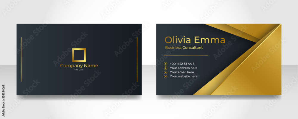 Fototapeta premium Minimal modern business card design