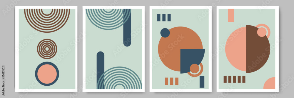 Minimalist flat shapes design boho wall art with neutral color palettes warm bohemian Minimalist flat shapes design boho wall art with neutral color palettes warm bohemian