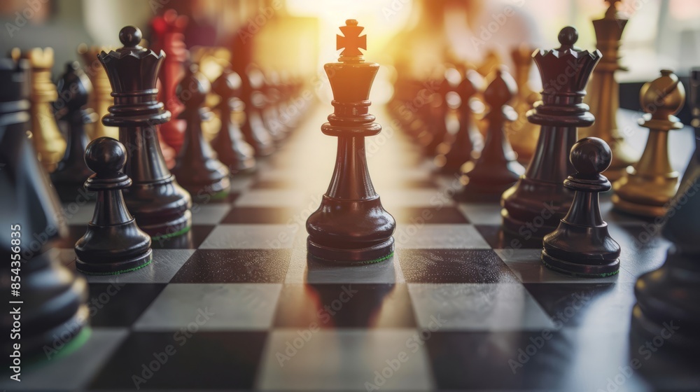 The competition challenge of business by chessboard. solution strategy game concept. Decision by leadership battle of intelligence and management for team success. Opportunity of move to the winner. The competition challenge of business by chessboard. solution strategy game concept. Decision by leadership battle of intelligence and management for team success. Opportunity of move to the winner.