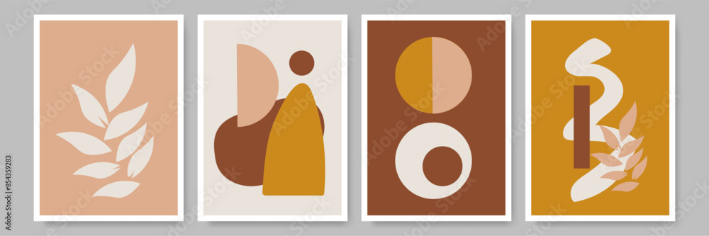 Modern abstract cover wall art collection, Hand drawn muted colors cards Modern abstract cover wall art collection, Hand drawn muted colors cards