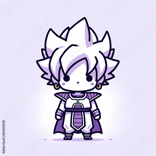 Simple Cute Purple Supersaiyan with Saiyan armor photo