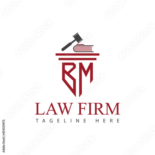 Set of modern law firm justice logo design vector graphic template