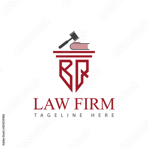 Set of modern law firm justice logo design vector graphic template