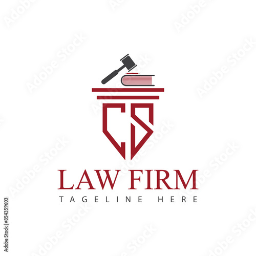 Set of modern law firm justice logo design vector graphic template