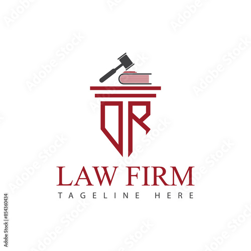  initial monogram for lawfirm logo with sword and scale