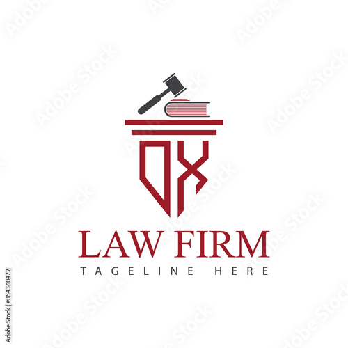  initial monogram for lawfirm logo with sword and scale