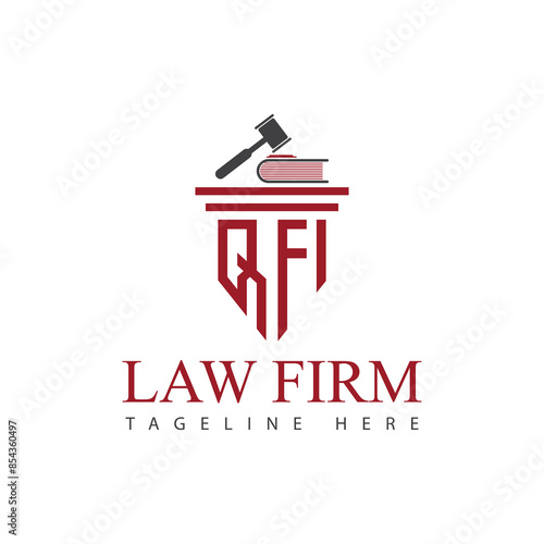  initial monogram for lawfirm logo with sword and scale