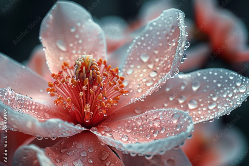 Dewy Pink Flower Macro Dewy Pink Flower Macro