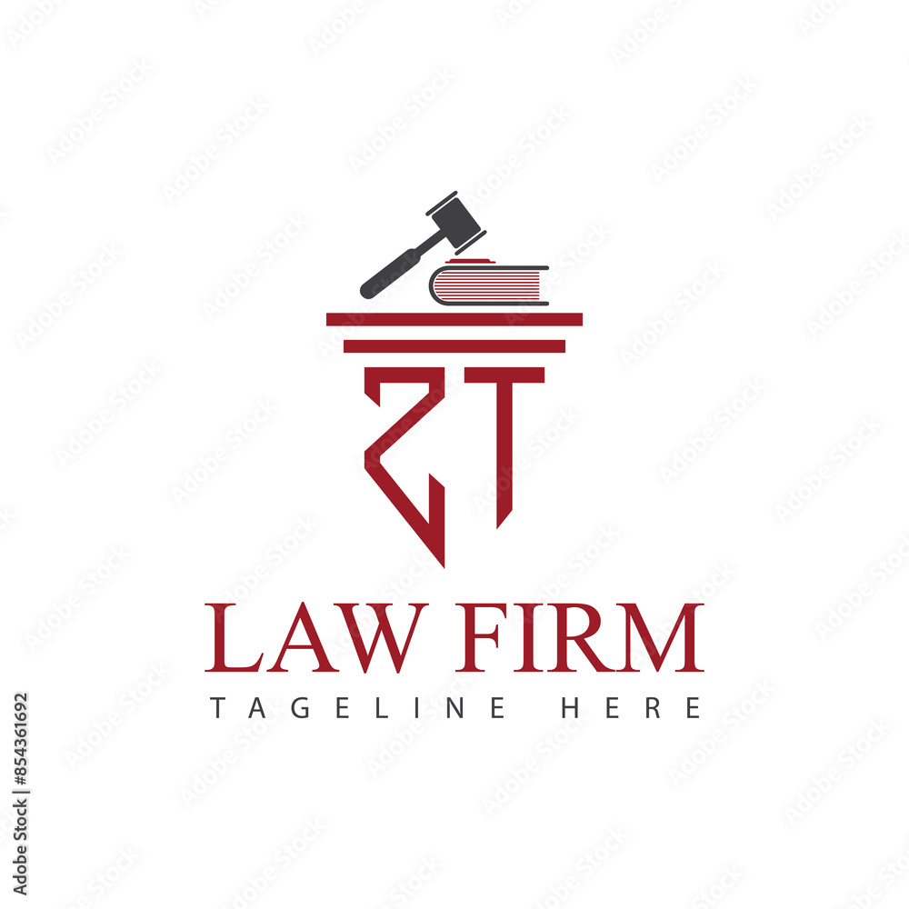 Set of modern law firm justice logo design vector graphic template