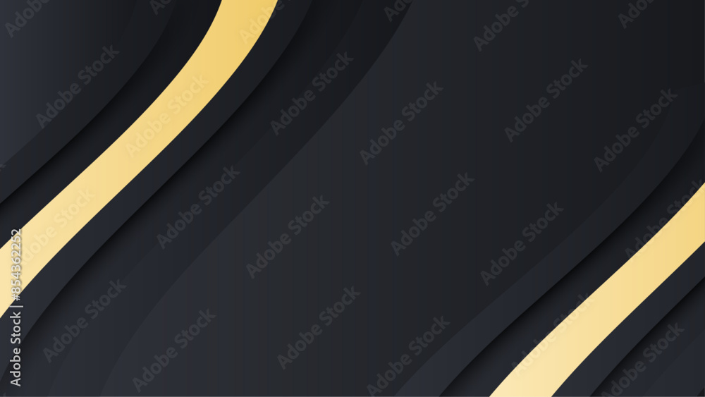 Gradient geometric shapes on dark background, Black and gold abstract geometric Background Gradient geometric shapes on dark background, Black and gold abstract geometric Background