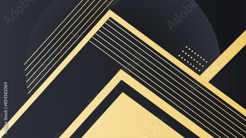 Luxurious screensaver with golden details, Dark paper layers background with golden line
