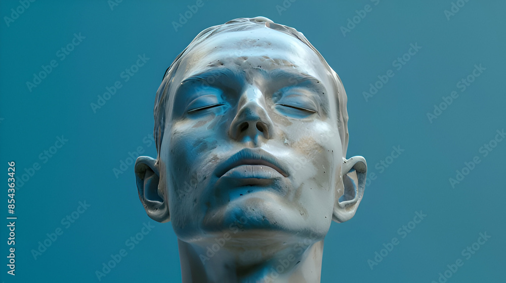 Illustration of an Asian man closing his eyes, isolated style. Illustration of an Asian man closing his eyes, isolated style.