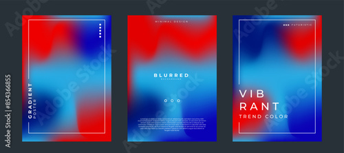Bright gradient color line pattern background design. Pack of abstract covers in different colors