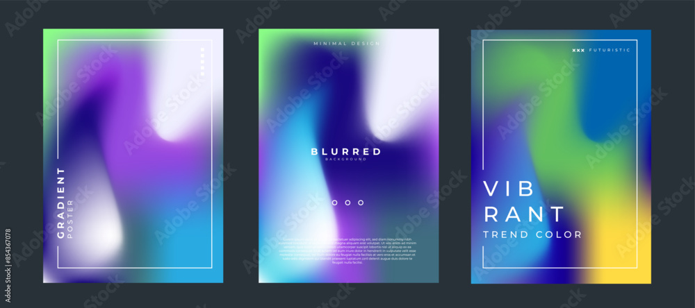 custom made wallpaper toronto digitalSet of abstract background with beautiful gradation color background for poster flyer banner