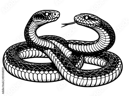 black and white snake