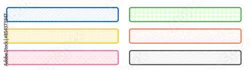 シンプルでポップなテロップベースのセット　ベクター素材