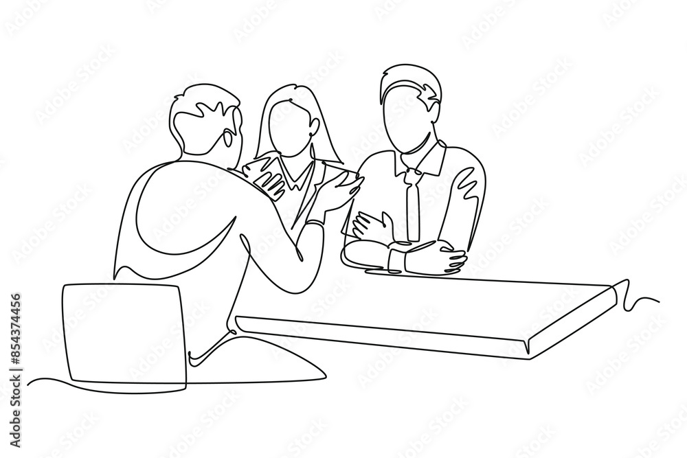 Meet Up Concept. Single line draw design vector graphic illustration. Meet Up Concept. Single line draw design vector graphic illustration.