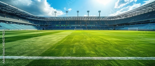 Wallpaper Mural Empty professional stadium, lush green turf, Torontodigital.ca