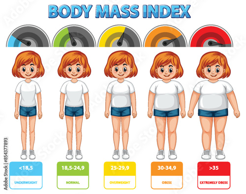 Visual representation of BMI categories for children