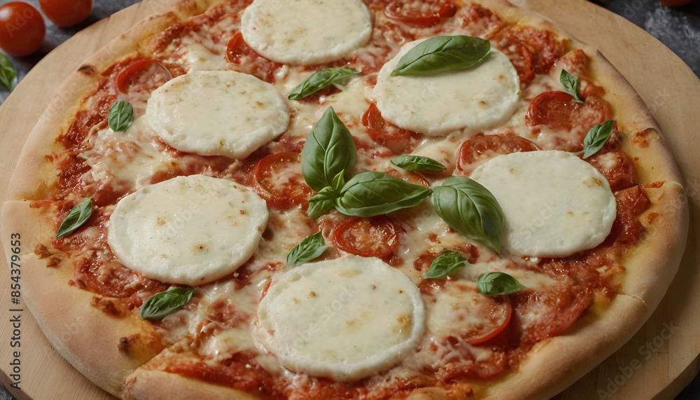 closeup of pizza margherita closeup of pizza margherita