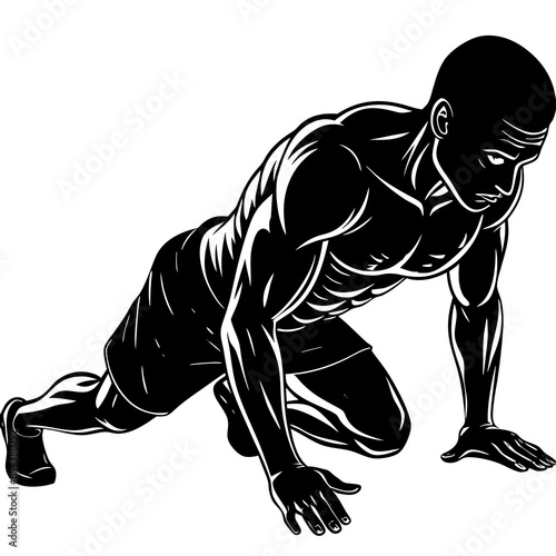 Vector illustration of a bodybuilder 