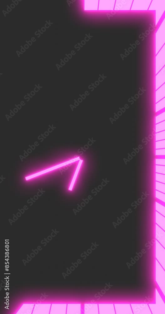 Clock Counting Down 24 Hour Day Fast Speed. Clock with moving arrows. Clock time lapse. Neon Shine Clock Counting Down 24 Hour Day Fast Speed. Clock with moving arrows. Clock time lapse. Neon Shine