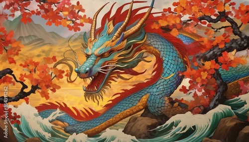 Wallpaper Mural Dragón oriental Torontodigital.ca